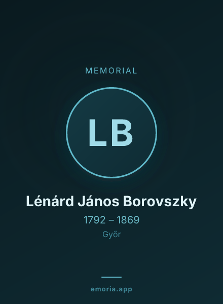 Memorial portrait of Lénárd János Borovszky