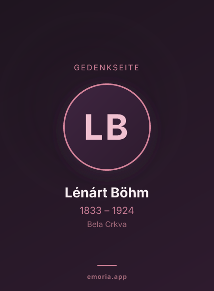 Gedenkportrait von Lénárt Böhm