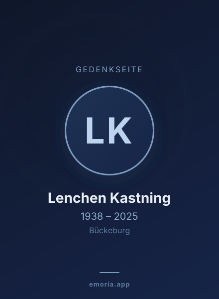 Gedenkportrait von Lenchen Kastning