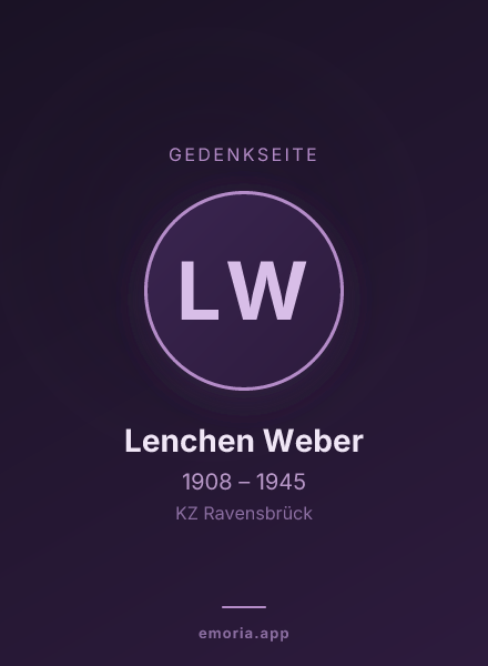 Gedenkportrait von Lenchen Weber