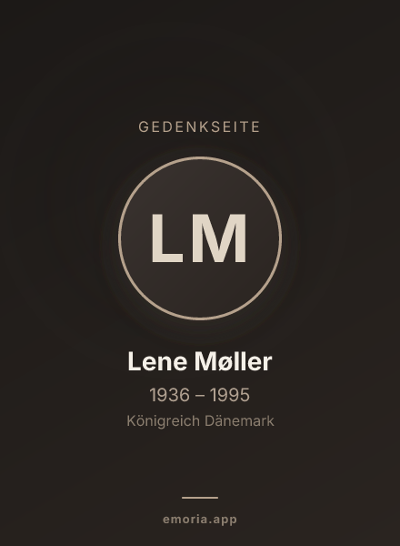 Gedenkportrait von Lene Møller