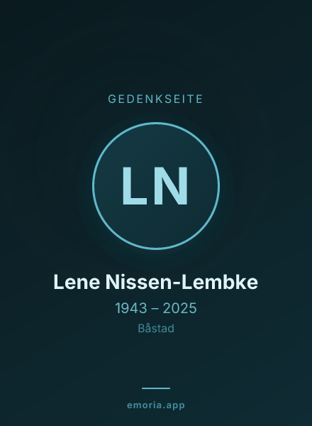 Gedenkportrait von Lene Nissen-Lembke