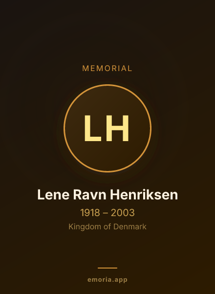 Memorial portrait of Lene Ravn Henriksen