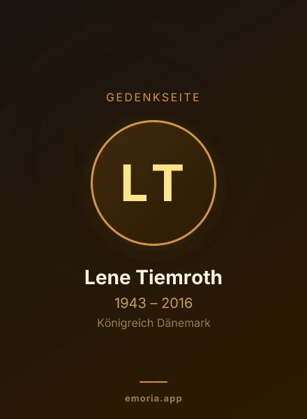 Gedenkportrait von Lene Tiemroth