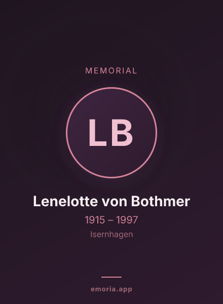 Memorial portrait of Lenelotte von Bothmer