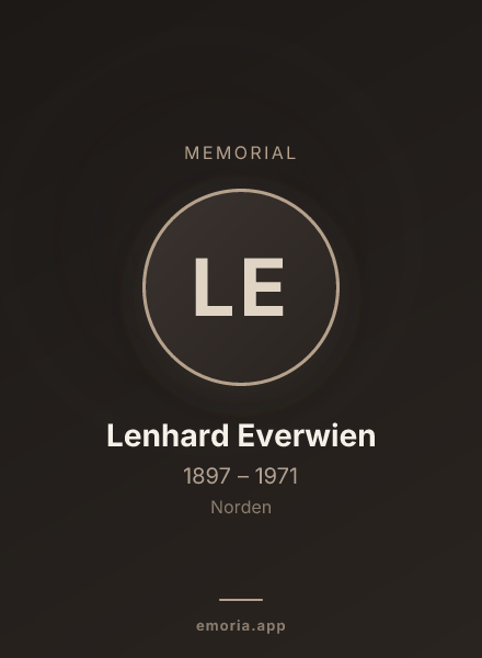 Memorial portrait of Lenhard Everwien