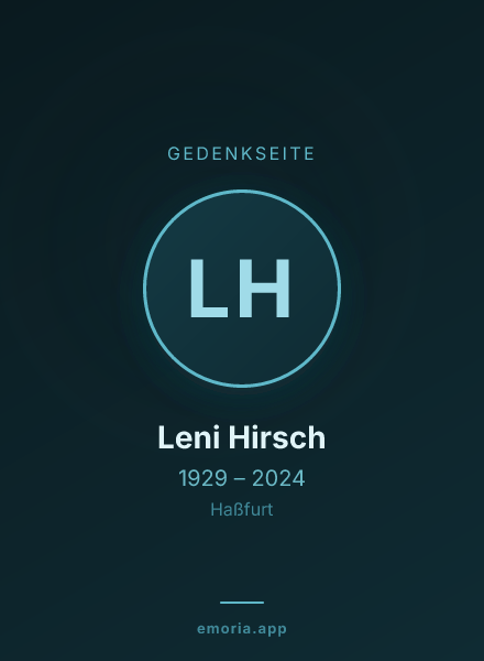 Gedenkportrait von Leni Hirsch