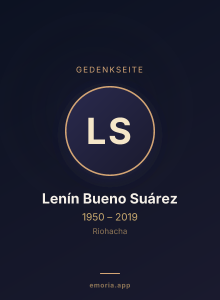 Gedenkportrait von Lenín Bueno Suárez
