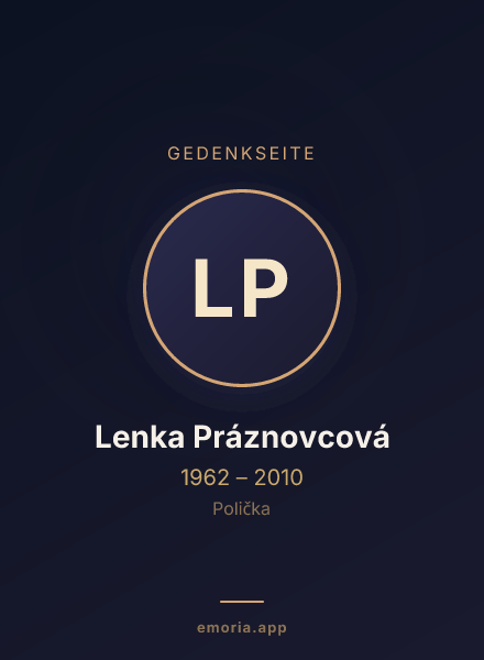 Gedenkportrait von Lenka Práznovcová