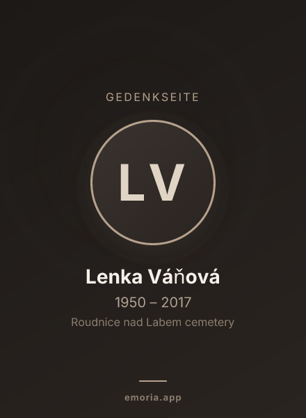 Gedenkportrait von Lenka Váňová