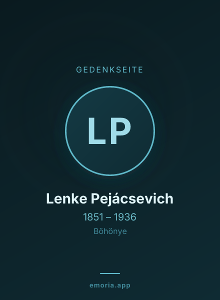 Gedenkportrait von Lenke Pejácsevich