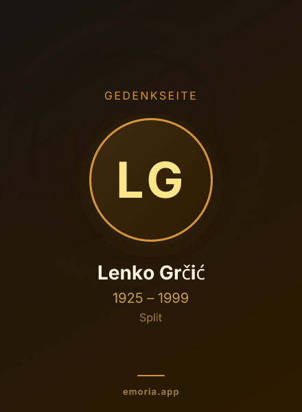 Gedenkportrait von Lenko Grčić