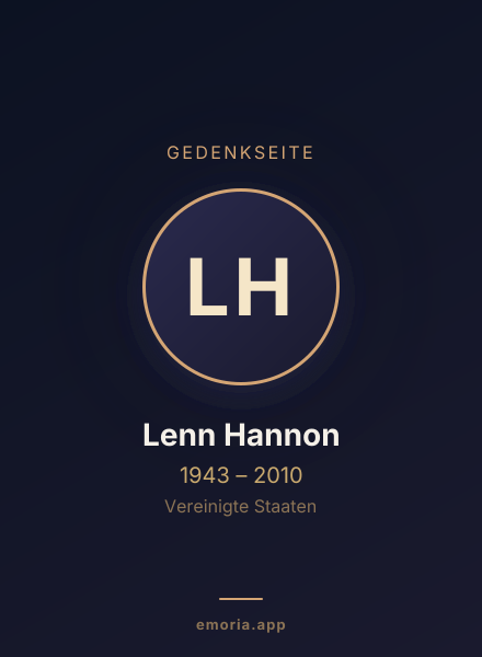 Gedenkportrait von Lenn Hannon