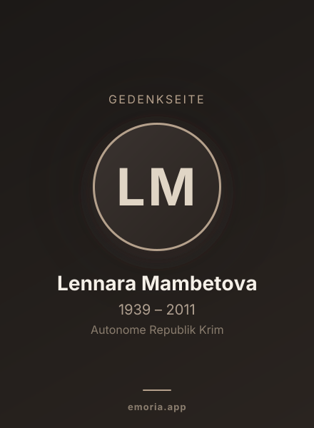 Gedenkportrait von Lennara Mambetova