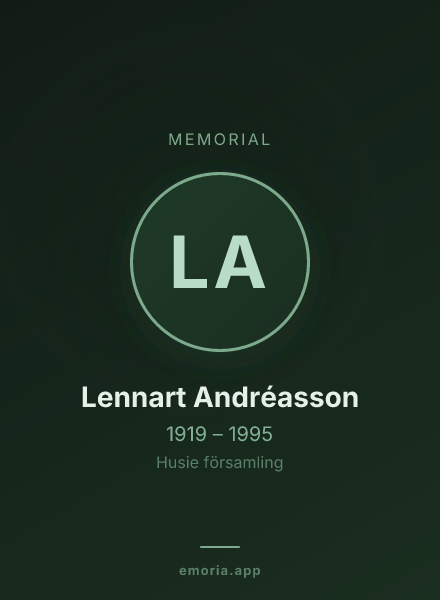 Memorial portrait of Lennart Andréasson