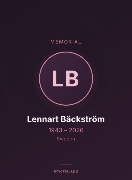 Memorial portrait of Lennart Bäckström