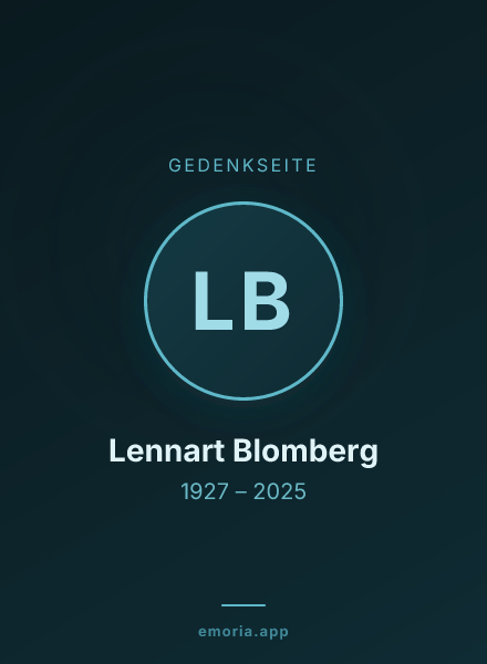 Gedenkportrait von Lennart Blomberg