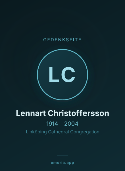 Gedenkportrait von Lennart Christoffersson
