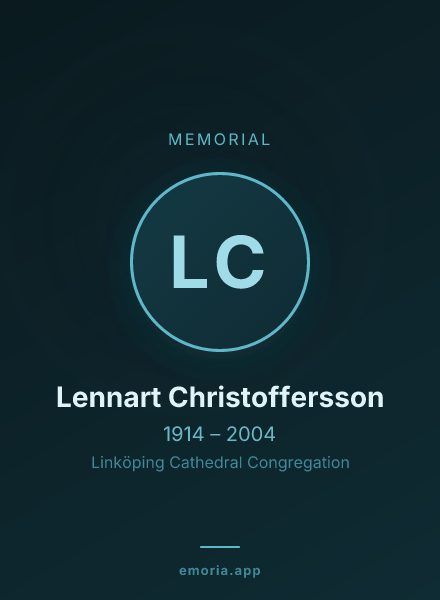 Memorial portrait of Lennart Christoffersson
