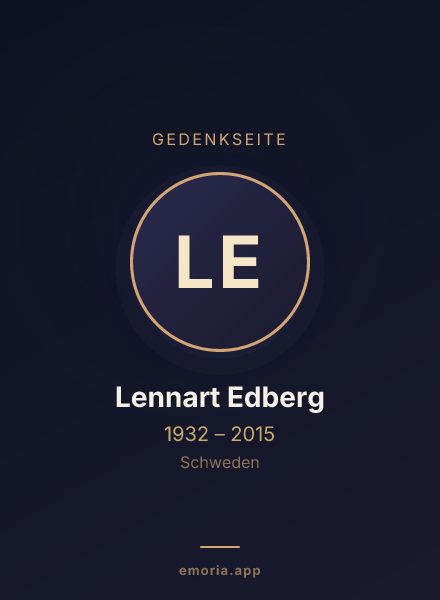 Gedenkportrait von Lennart Edberg