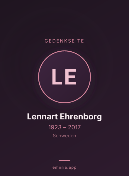 Gedenkportrait von Lennart Ehrenborg