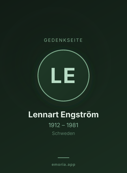 Gedenkportrait von Lennart Engström