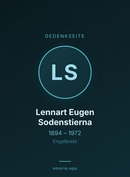 Gedenkportrait von Lennart Eugen Sodenstierna