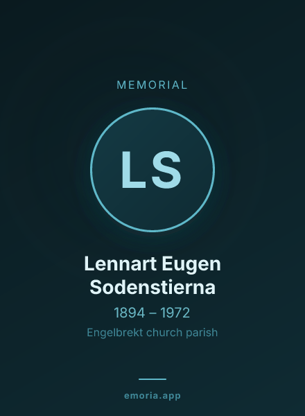 Memorial portrait of Lennart Eugen Sodenstierna