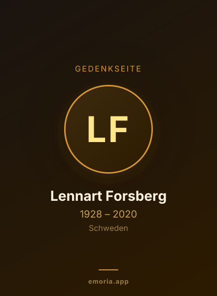 Gedenkportrait von Lennart Forsberg