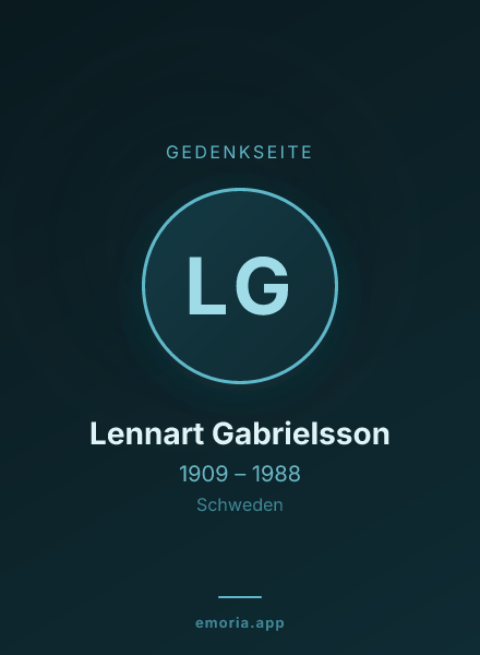 Gedenkportrait von Lennart Gabrielsson