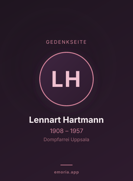 Gedenkportrait von Lennart Hartmann