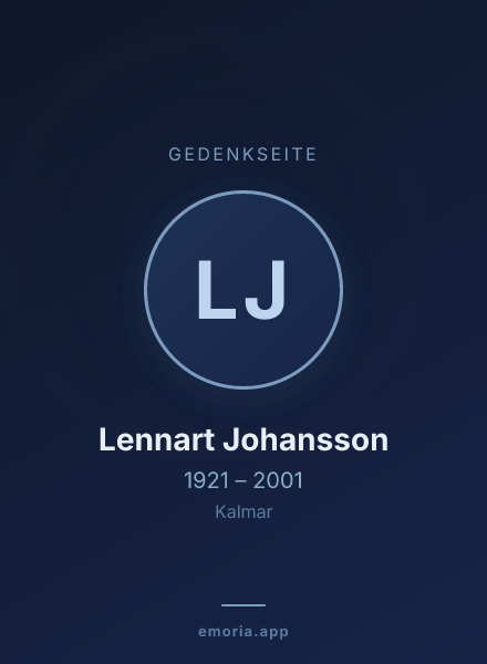 Gedenkportrait von Lennart Johansson