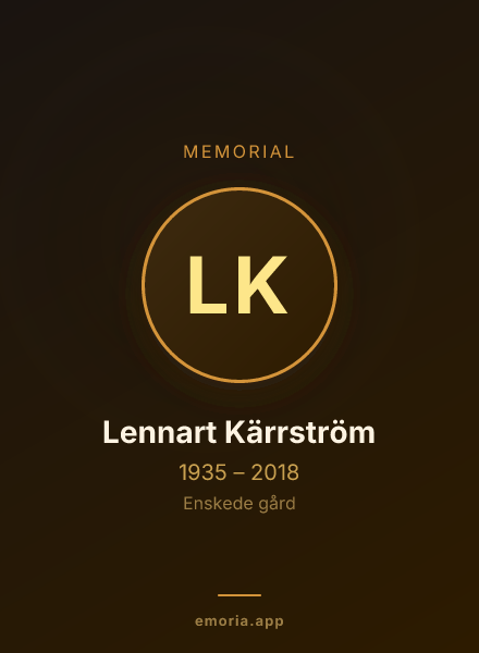 Memorial portrait of Lennart Kärrström
