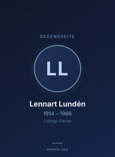 Gedenkportrait von Lennart Lundén