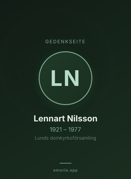 Gedenkportrait von Lennart Nilsson