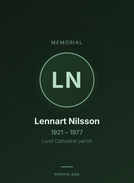 Memorial portrait of Lennart Nilsson
