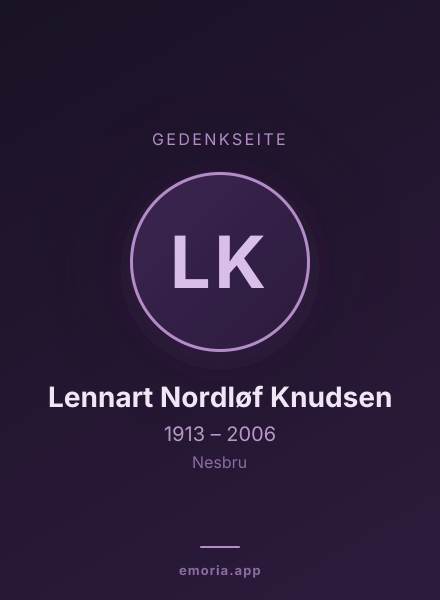 Gedenkportrait von Lennart Nordløf Knudsen