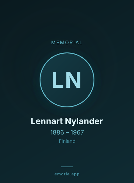 Memorial portrait of Lennart Nylander