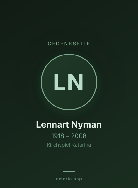 Gedenkportrait von Lennart Nyman