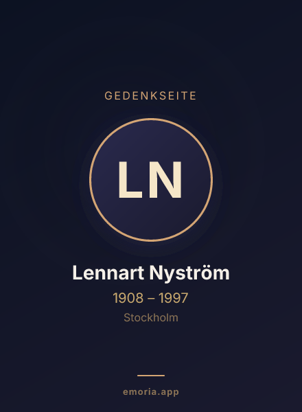 Gedenkportrait von Lennart Nyström