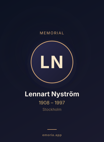 Memorial portrait of Lennart Nyström