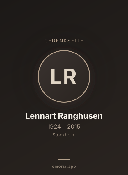 Gedenkportrait von Lennart Ranghusen