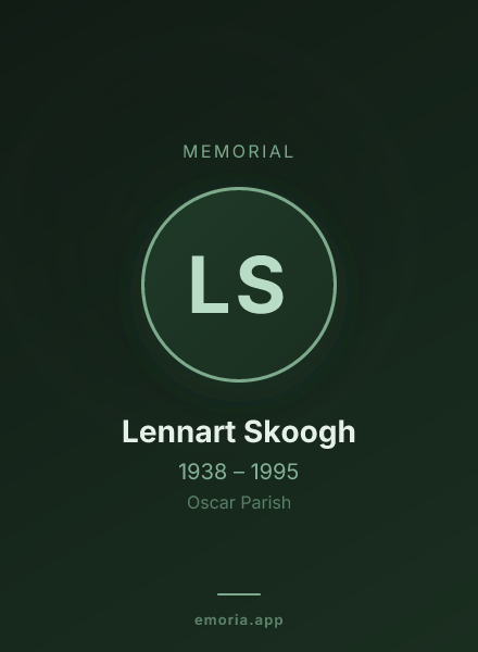 Memorial portrait of Lennart Skoogh