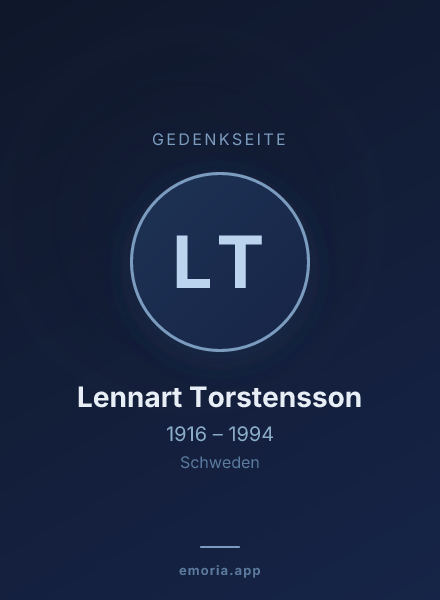 Gedenkportrait von Lennart Torstensson