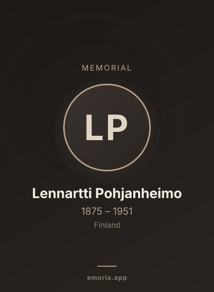 Memorial portrait of Lennartti Pohjanheimo