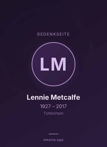 Gedenkportrait von Lennie Metcalfe