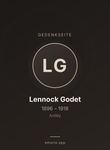 Gedenkportrait von Lennock Godet