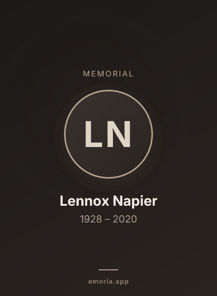 Memorial portrait of Lennox Napier
