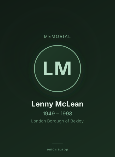 Memorial portrait of Lenny McLean