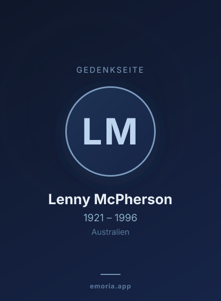 Gedenkportrait von Lenny McPherson